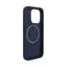 Fixed MagFlow with MagSafe support Back cover, Apple, iPhone 14 Pro, Liquid silicon, Blue