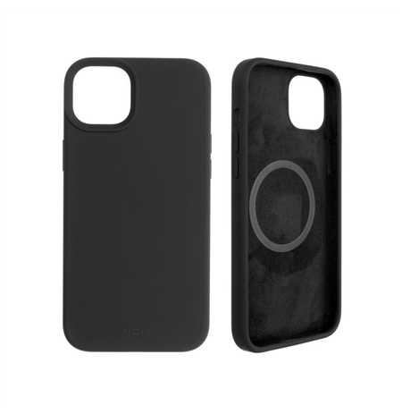 Fixed MagFlow with MagSafe support Back cover, Apple, iPhone 14 Plus, Liquid silicon, Black