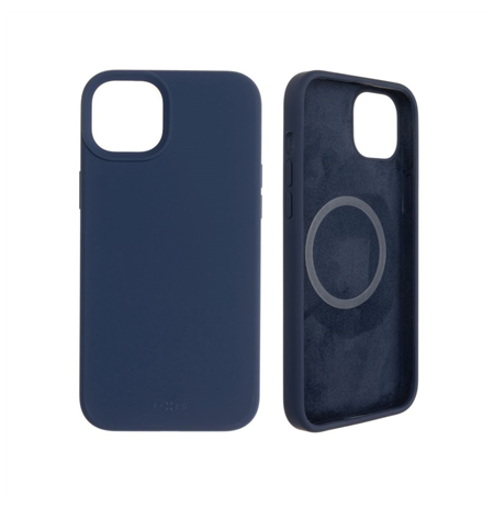 Fixed MagFlow with MagSafe support Back cover, Apple, iPhone 14 Plus, Liquid silicon, Blue