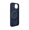 Fixed MagFlow with MagSafe support Back cover, Apple, iPhone 14 Plus, Liquid silicon, Blue
