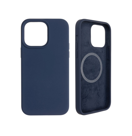 Fixed MagFlow with MagSafe support Back cover, Apple, iPhone 14 Pro Max, Liquid silicon, Blue