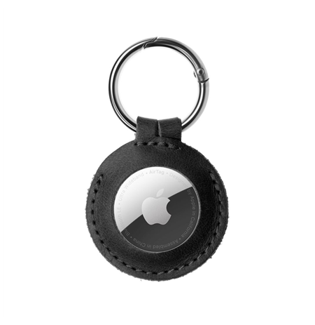 Fixed Case for AirTag  Genuine cowhide, Black