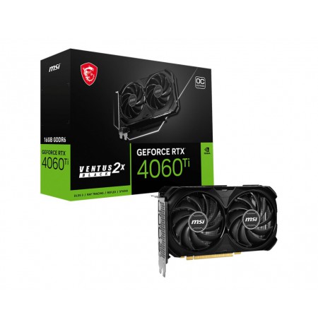 Vaizdo plokštė MSI GeForce RTX 4060 Ti VENTUS 2X BLACK 16GB