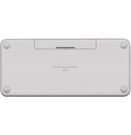 Logitech Pebble Keys 2 K380s Belaidė klaviatūra RF Wireless+Bluetooth, US INT (Qwerty), Tonal White