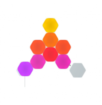 Nanoleaf|Shapes Black Hexagons Starter Kit (9 panels)|42 W|WiFi