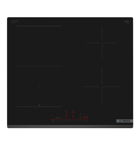 Bosch Hob PVS63KHC1Z Series 6  Induction, Number of burners/cooking zones 4, Touch, Timer, Black