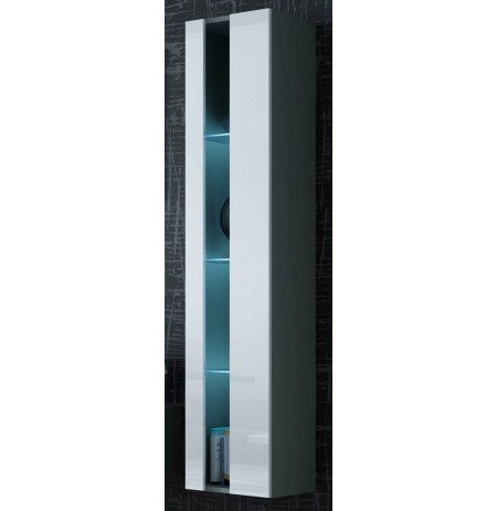 Shelf unit VIGO NEW 180/40/30 grey/white gloss