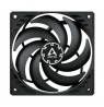 ARCTIC P12 SLIM PWM PST korpuso ventiliatorius, 4-pin, 120mm, siauras, juodas