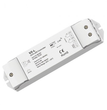 V2-L valdiklis-imtuvas 12-36V DC, 2x8A