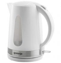 Gorenje | Kettle | K17WE | Electric | 2200 W | 1.7 L | Plastic + metal | 360° rotational base | White