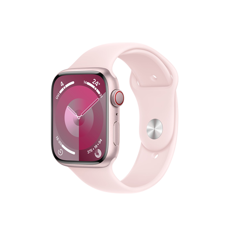 Apple Apple Watch Series 9 GPS + Cellular 45mm Pink Aluminium Case with Light Pink Sport Band - M/L Apple