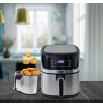 Hot air fryer NOVEEN AF550 6.5 l 1600 W Black, Silver
