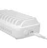 USB įkrovimo stotelė DELTACO, 10 prietaisų, 7x USB-A 2.4 A, 3x USB-C PD 20 W, balta / 1902132
