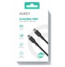 AUKEY CB-SCC101 USB-C Type-C Power Delivery PD 100W 5A 1m Silikon Black
