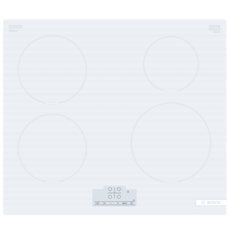Bosch Hob PUE612BB1J Induction Number of burners/cooking zones 4 Touch Timer White