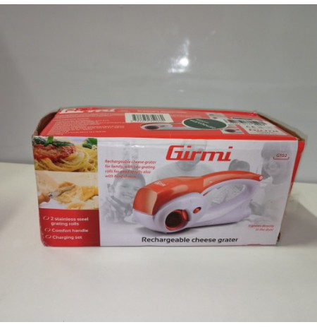 Girmi GT0201 GT02 Grater with Stainless Steel Wheels - White/Red