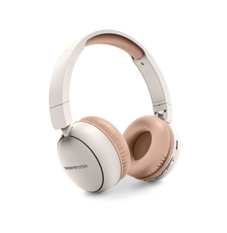 Energy Sistem Wireless Headphones with FM radio Radio Color Bluetooth  Over-Ear Microphone Wireless Cream