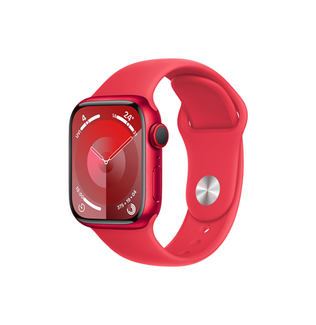 Apple Watch Series 9 GPS + Cellular 41mm (PRODUCT)RED Aluminium Case with (PRODUCT)RED Sport Band - S/M Apple