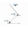 Gembird NBS-D1-03 Foldable notebook riser stand, silver