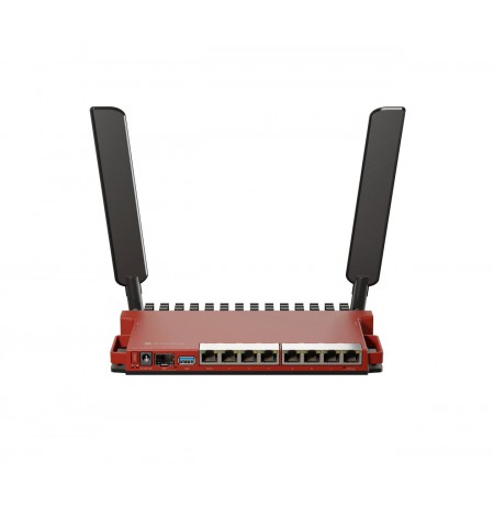 Mikrotik L009UiGS-2HaxD-IN wireless router Gigabit Ethernet Single-band (2.4 GHz) Red