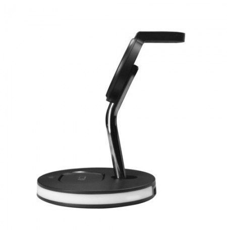 3-in-1 magnetinis belaidis įkroviklis DELTACO, telefonas/TWS/laikrodis, LED lemputė / QI-1041