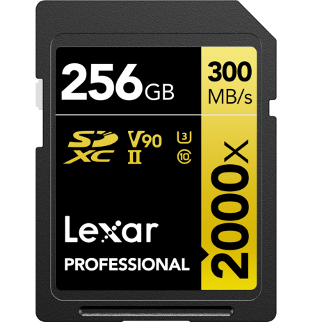 LEXAR PRO 2000X SDHC/SDXC UHS-II U3(V90) R300/W260 (W/O CARDREADER) 256GB