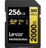 LEXAR PRO 2000X SDHC/SDXC UHS-II U3(V90) R300/W260 (W/O CARDREADER) 256GB