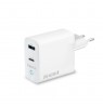 Travel Charger USB + Type-C PD 65W By Fonex White