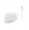 Travel Charger Type-C PD 20W + Type-C Cable 1.5m By Fonex White