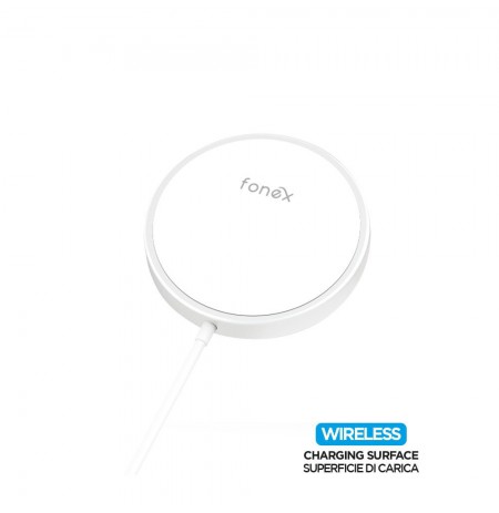 Wireless Charger 15W Type-C 1m By Fonex White