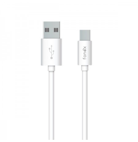 Data Cable USB to Type-C 25W 1m By Fonex White