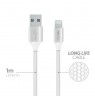 Data Cable USB to Lightning 10W Fabric 1m By Fonex White