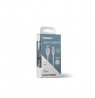 Data Cable USB to Lightning 10W Fabric 1m By Fonex White