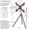 BARKAN DTP410 13"-83" TV, pakreipiamas, trikojis