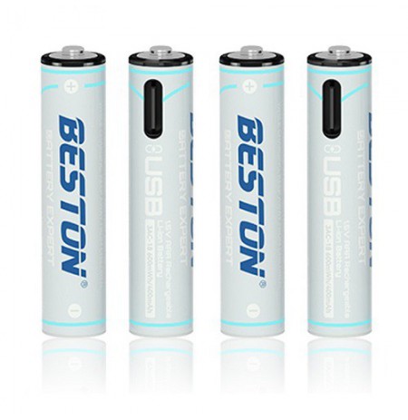 Baterijos AAA įkraunamos su USB-C lizdu, 400mAh, Li-Ion, 4 vnt.