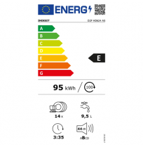 INDESIT Dishwasher | D2F HD624 AS | Free standing | Width 60 cm | Number of place settings 14 | Number of programs 9 | Energy ef