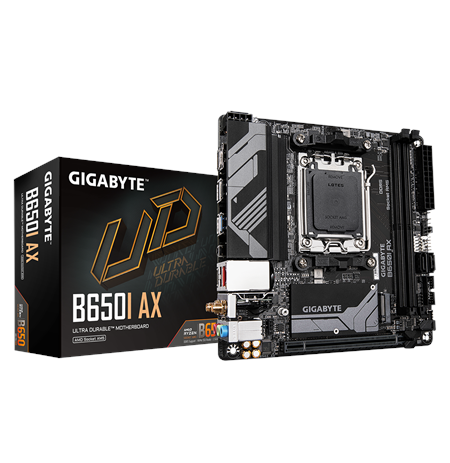 Gigabyte B650I AX 1.0 Processor family AMD Processor socket AM5 DDR5 DIMM Supported hard disk drive interfaces SATA