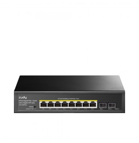 Cudy GS1008PS2 network switch Unmanaged Gigabit Ethernet (10/100/1000) Power over Ethernet (PoE) Black