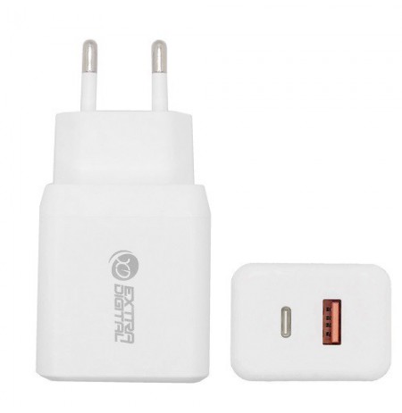 Kroviklis USB Type-C, USB Type-A: 35W, PPS