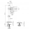Maclean LCD monitor desk mount, VESA 75x75 and 100x100, 17-32" 9kg, MC-751N