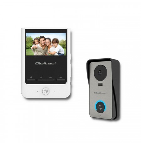 Qoltec 51780 Video doorphone Theon 4 | TFT LCD 4.3" | White