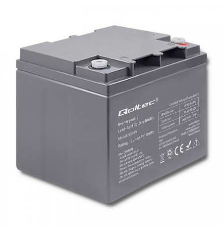 Rechargeable battery maintenance-free Qoltec 53035