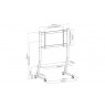 Stovas mobilus TV 45-90" 60KG SD-22 ART Vesa 800x400
