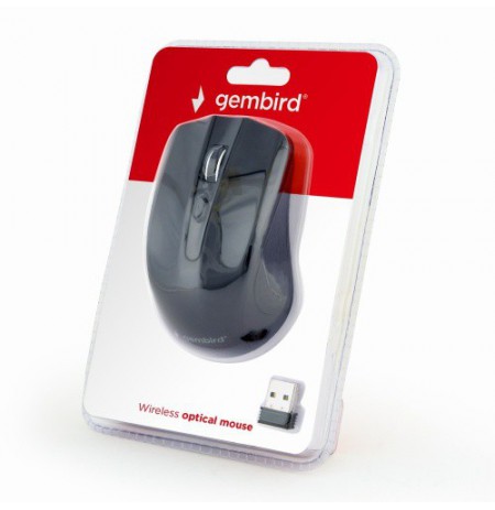 Gembird MUSW-4B-04 Belaidė pelė, RF Wireless, Optical 1600 DPI, Juoda