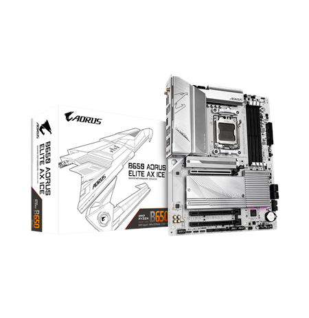 Gigabyte B650 A ELITE AX ICE Processor family AMD Processor socket AM5 DDR5 DIMM Supported hard disk drive interfaces SATA, M.2 