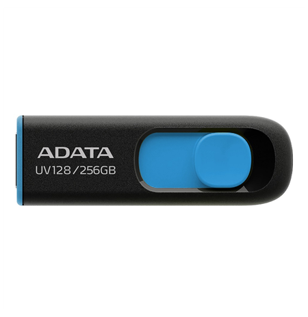 ADATA USB Flash Drive UV128 256 GB USB 3.2 Gen1 Black/Blue