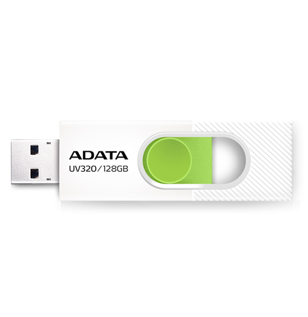 ADATA USB Flash Drive UV320 128 GB USB 3.2 Gen1 White/Green