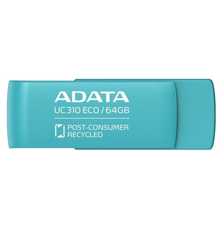 ADATA USB Flash Drive UC310 ECO 64 GB USB 3.2 Gen1 Green