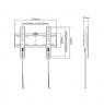Gembird Wall mount WM-42F-01 Fixed Black